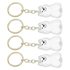 4 Pcs Urn Key Chain Pet Urns Keychain Hair Glass Memorial Bottle