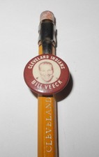 1949 Baseball Cleveland Indians World Series Pencil Clip Pin Button Bill Veeck