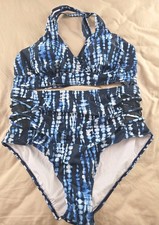 Women's Plus Siz Bikini Swimsuit High Waisted 18W