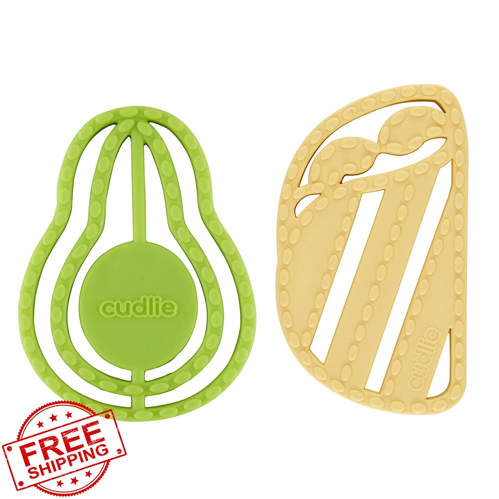 Cudlie Taco Avocado Silicone Teether 2pk