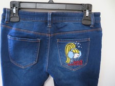 LOVE MOSCHINO EMBROIDERED POCKET SKINNY JEANS, SZ 27
