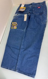 Image of Vintage Dickies Carpenter Jeans Mens 36X34 Double Knee Y2K Dead Stock New Skater