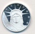 STATUE OF LIBERTY ONE 1 TROY OUNCE .999 SILVER ROUND