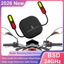 Motorcycle BSD01 24GHz Radar Blind Spot Detection Waterproof LED Safety Alert