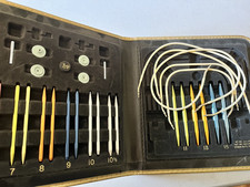 BOYE Needle Master Kit Circular Straight Knitting Needle Set Vinyl Case Vintage