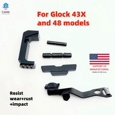 5Pcs Best Control Kit For Glock 43X/48 Extended Set Slide Stop Mag Release Black
