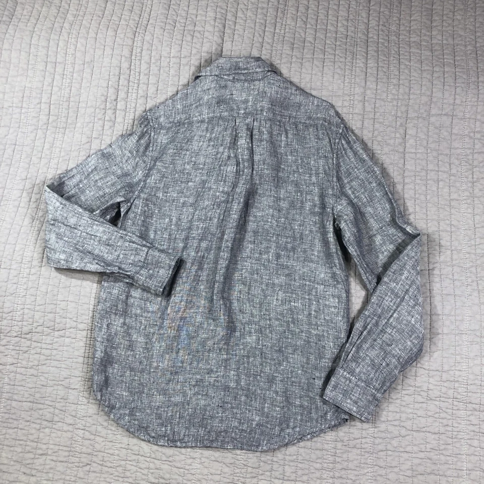 Panama Jack Shirt Mens Small Blue 100% Linen Button Front Long Sleeve Beach - Image 2 of 4