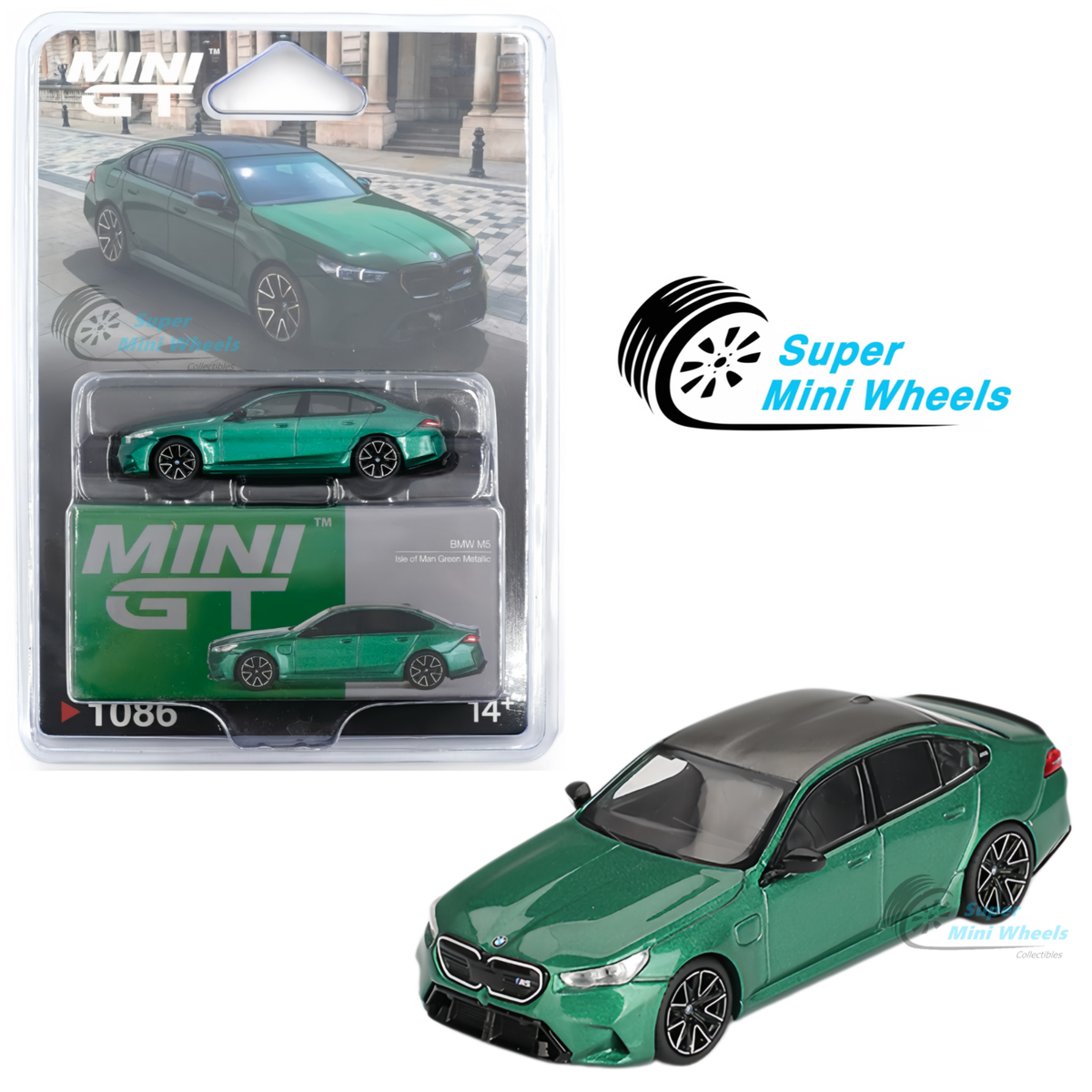 Mini GT 1:64 BMW M5 Isle of Man Green Metallic #1086 | eBay