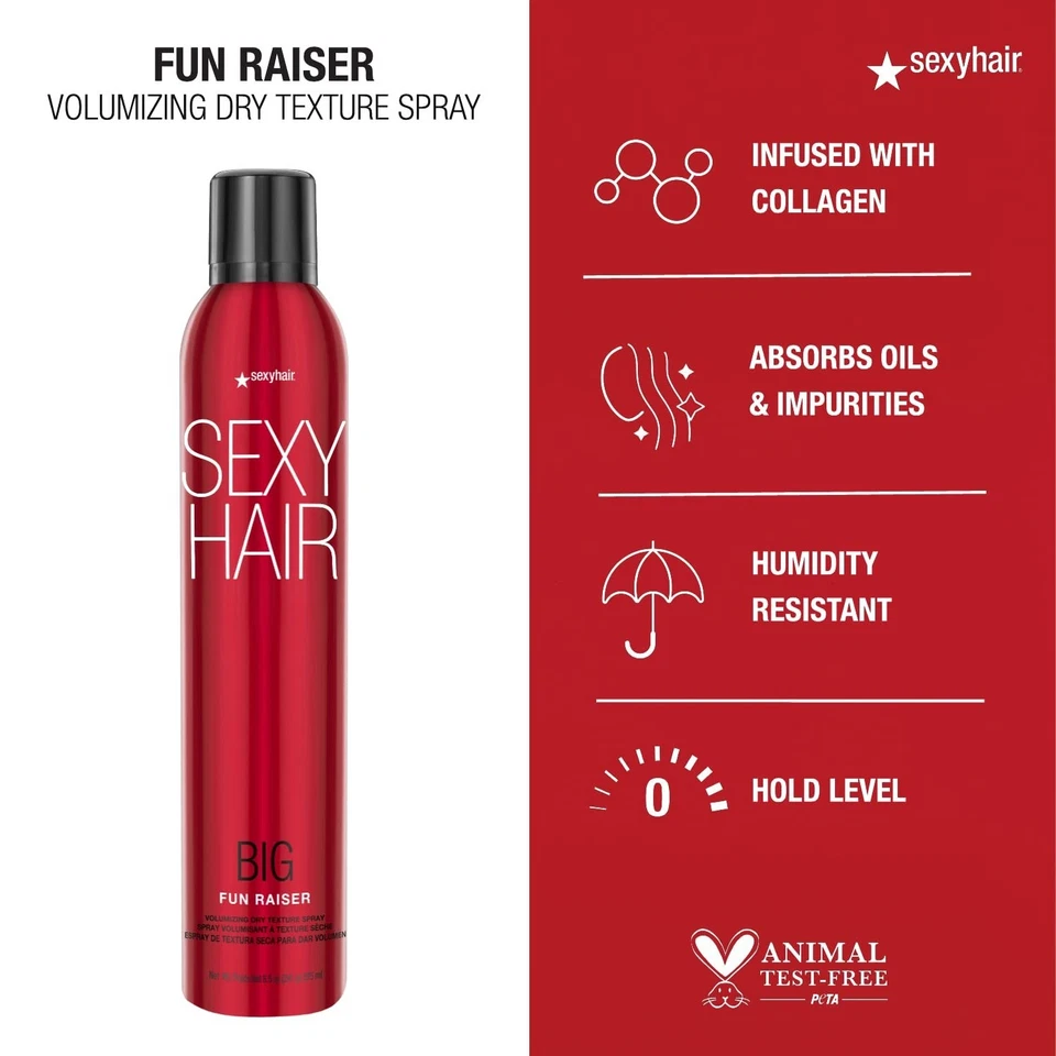 SexyHair Big Fun Raiser Volumizing Dry Texture Spray, 8.5 Oz | Up to 48 Hour... - Image 2 of 4