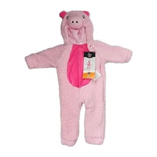 Hyde & Eek! Boutique Halloween Infant Plush Pig Jumpsuit Size 0-6 months