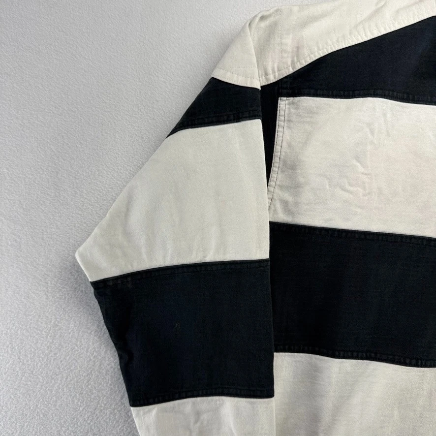 Camisa de Rugby Guinness De Colección Para Hombre XL Negra Blanca Bloque de Color Bordado Cerveza Foto 3 de 4