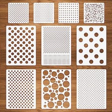 Dots Stencils, 10 Pcs Mixed Media Assorted Size Polka Dot Stencils Repeating ...