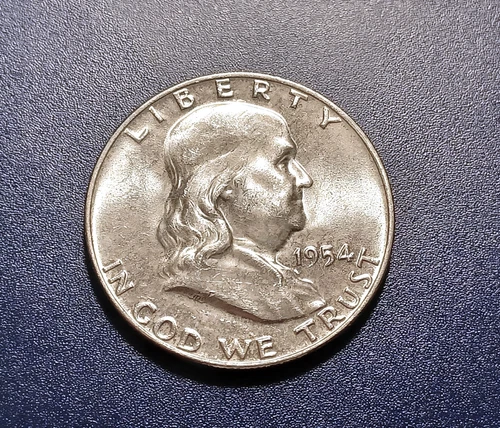 Very Choice BU 1954-D Franklin Half Dollar