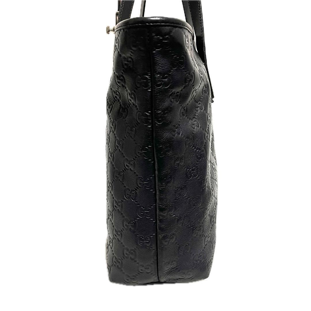 GUCCI Leather Shima Tote Bag Black Authentic Women's Fashion thumbnail 6