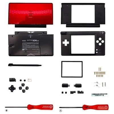 RESALEFIRM Replacement Housing for Nintendo DS Lite Glass Lens Shell Crimson Red