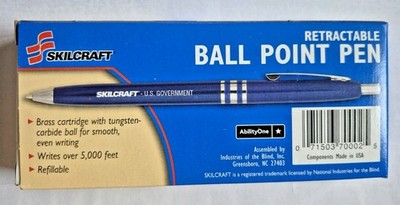 Skilcraft U.S. Government Ballpoint Pens   Blue Ink (Box of 12) | Free Shipping