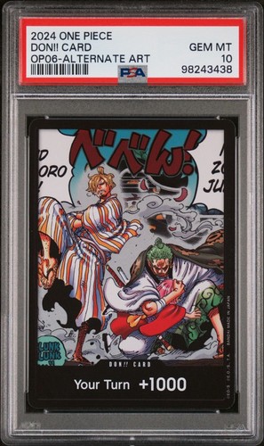 Graded 2024 One Piece DON!! CARD OP06 Trading Card Game PSA 10 Gem Mint