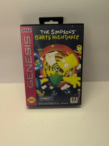 Simpsons: Bart's Nightmare (Sega Genesis, 1993) BOX+GAME AUTHENTIC TESTED FAST