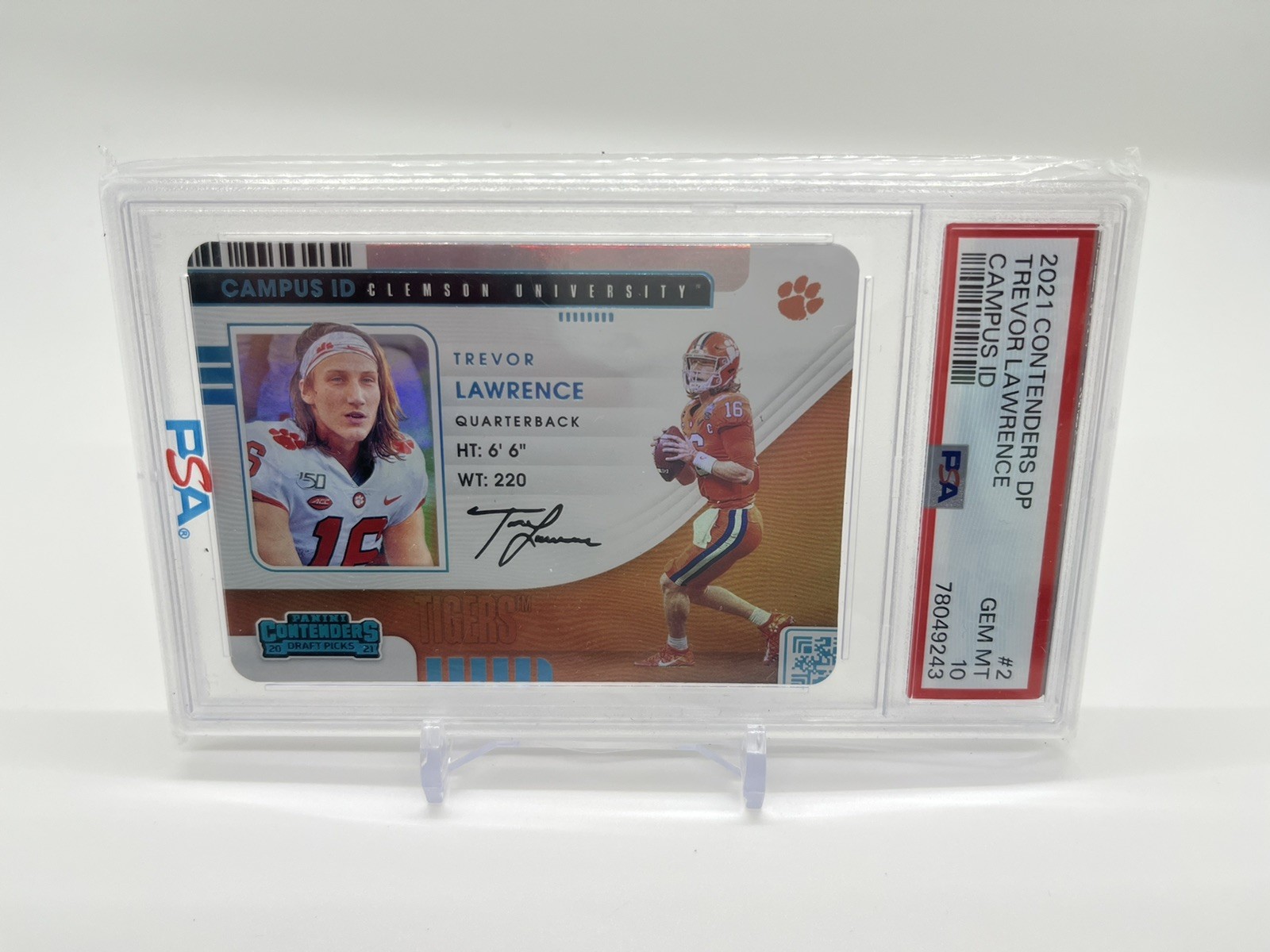 Trevor Lawrence Panini Contenders Draft Picks Campus ID #2 Base