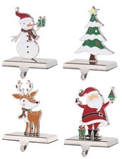 4 Pack Stocking Holders for Mantel, Christmas Stocking Hangers for Fireplace ...