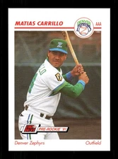 1991 Line Drive AAA Denver Zephyrs 131 Matias Carrillo BXCP30
