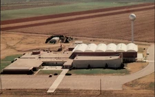 Kismet Kansas Southwestern Heights High School aerial unused vintage postcard