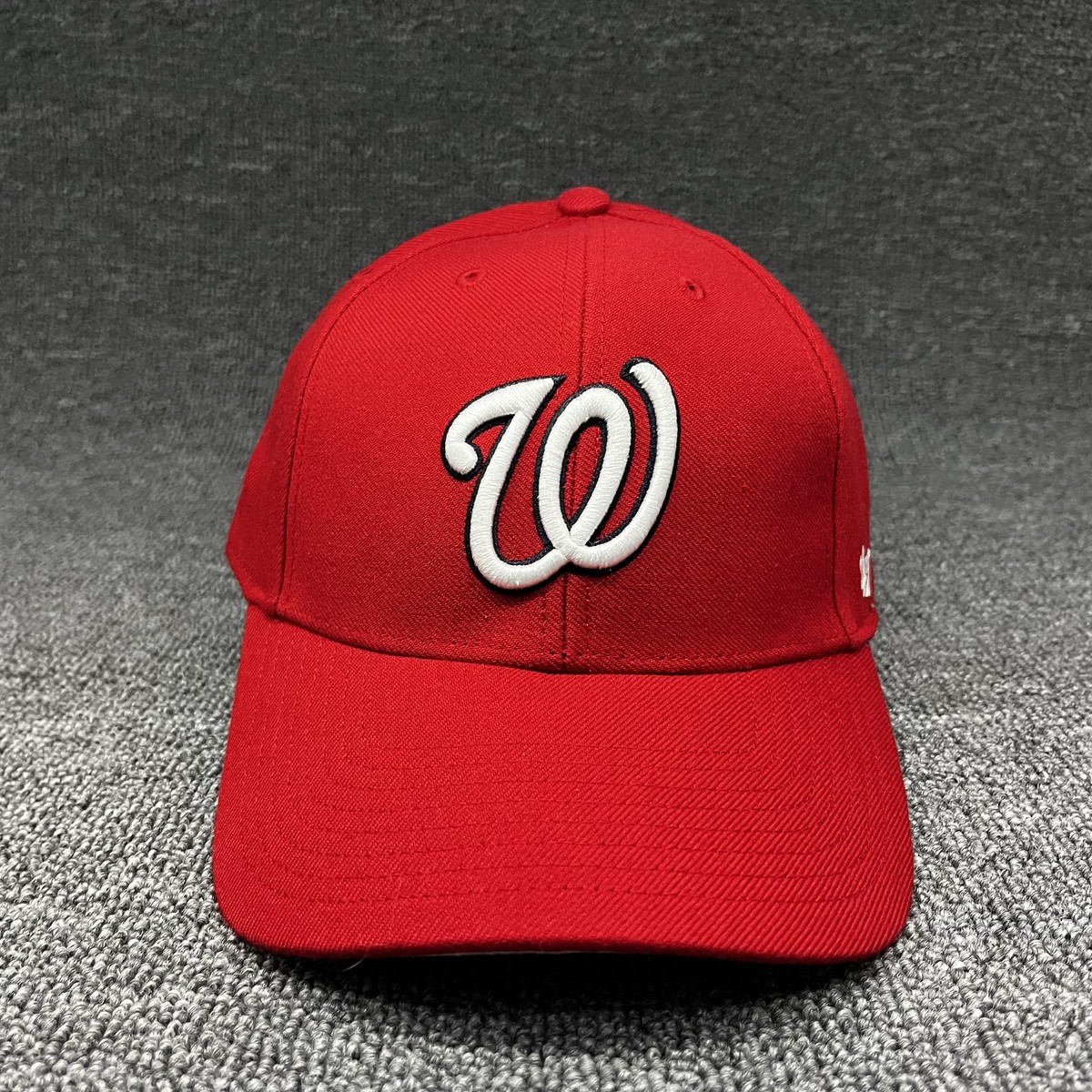 Washington Nationals '47 Clean Up Hat Red Script W Adjustable MLB Strapback Cap