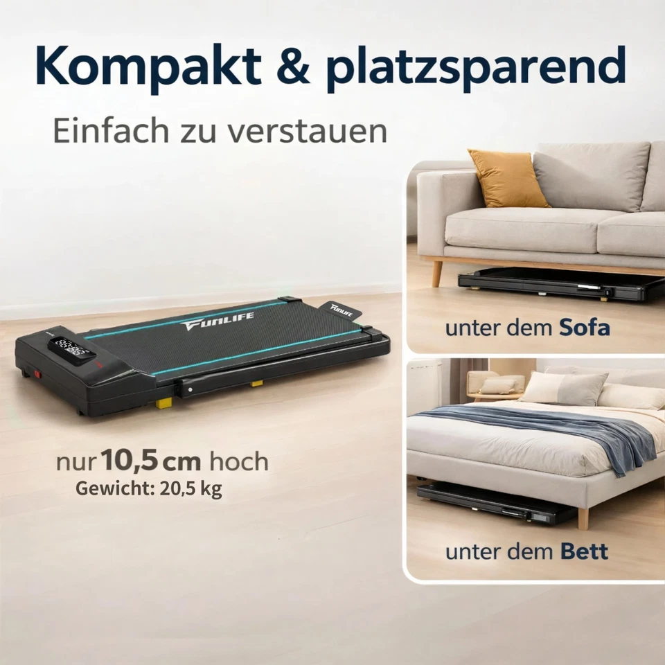 FunLife F1 Laufband für Zuhause klappbar, 3-in-1 Walking Pad leise & kompakt - Bild 3 von 4