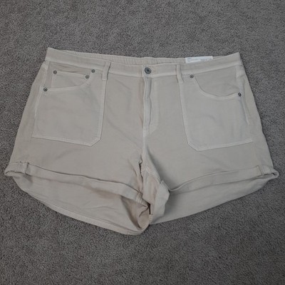 American Eagle Dreamy Drape Easy Shortie Shorts Womens 34W (40x4) Beige - NEW