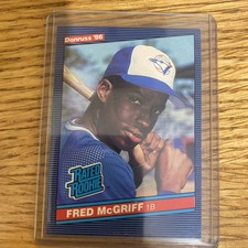 1986 Donruss Rated Rookie Fred McGriff #28 (RC) Toronto Blue Jays