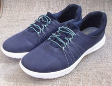 CLARKS CLOUDSTEPPER SHOES, Adella Stroll, Navy Marine No Lace, Women's 8.5