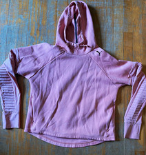 PUMA dryCELL Women's S Pullover Hooded Fleece Hoodie w/ Pockets Pink Drawstring