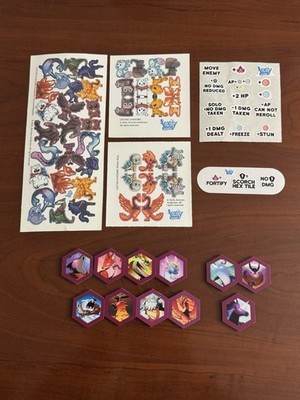 Casting Shadows Meeple & Hex Tile Upgrade Kit, Lucky Skipper & Wooden Hex Tokens