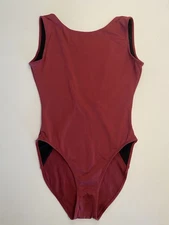 Ballet Rosa Leotard Burgundy Lined Front Size M (40)