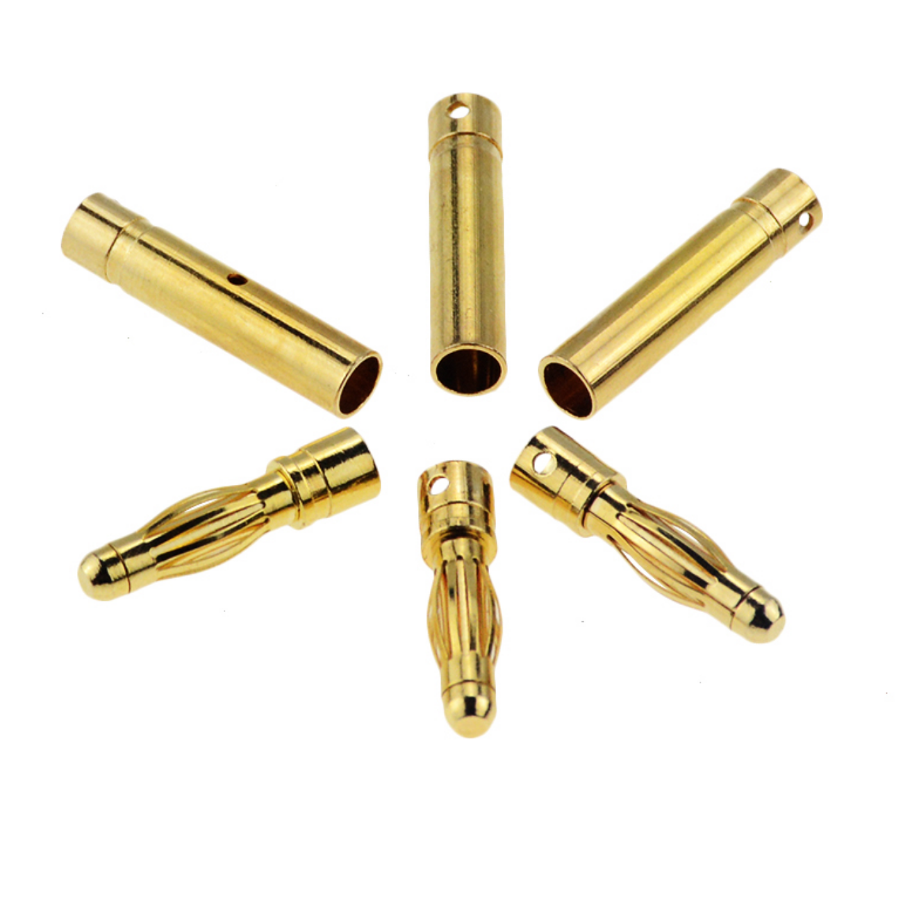 20 Paar XT30 Stecker (40 Stück) - Vergoldet, 2Pin, 30A, Für Lipo-Akkus Im Modellbau