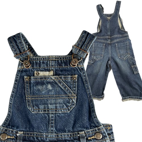 Genuine Kids Overall Baby 18 months Blue Jean Pockets Osh Kosh Cargo Pockets - Picture 1 of 12