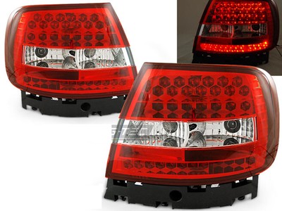 Baklykter for AUDI A4 B5 94-00 röd vit LED gratis frakt LDAU47WL XINO CA