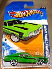 2012 Hot Wheels #117 Muscle Mania-Ford 7/10 '72 FORD GRAN TORINO SPORT Green