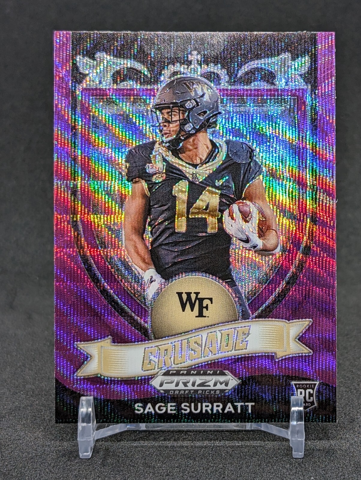 2021 Panini Prizm Draft Picks Crusade Purple Wave Rookie Sage Surratt #177