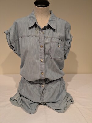Levi's Fransisco Ladies One-piece Jumpsuit Romper Shorts Jeans Size L NWOT