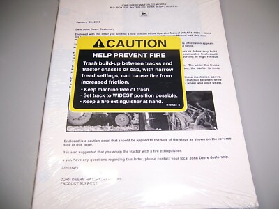New JOHN DEERE Owner Operators Manual 8100T 8200T 8300T 8400T Tractors