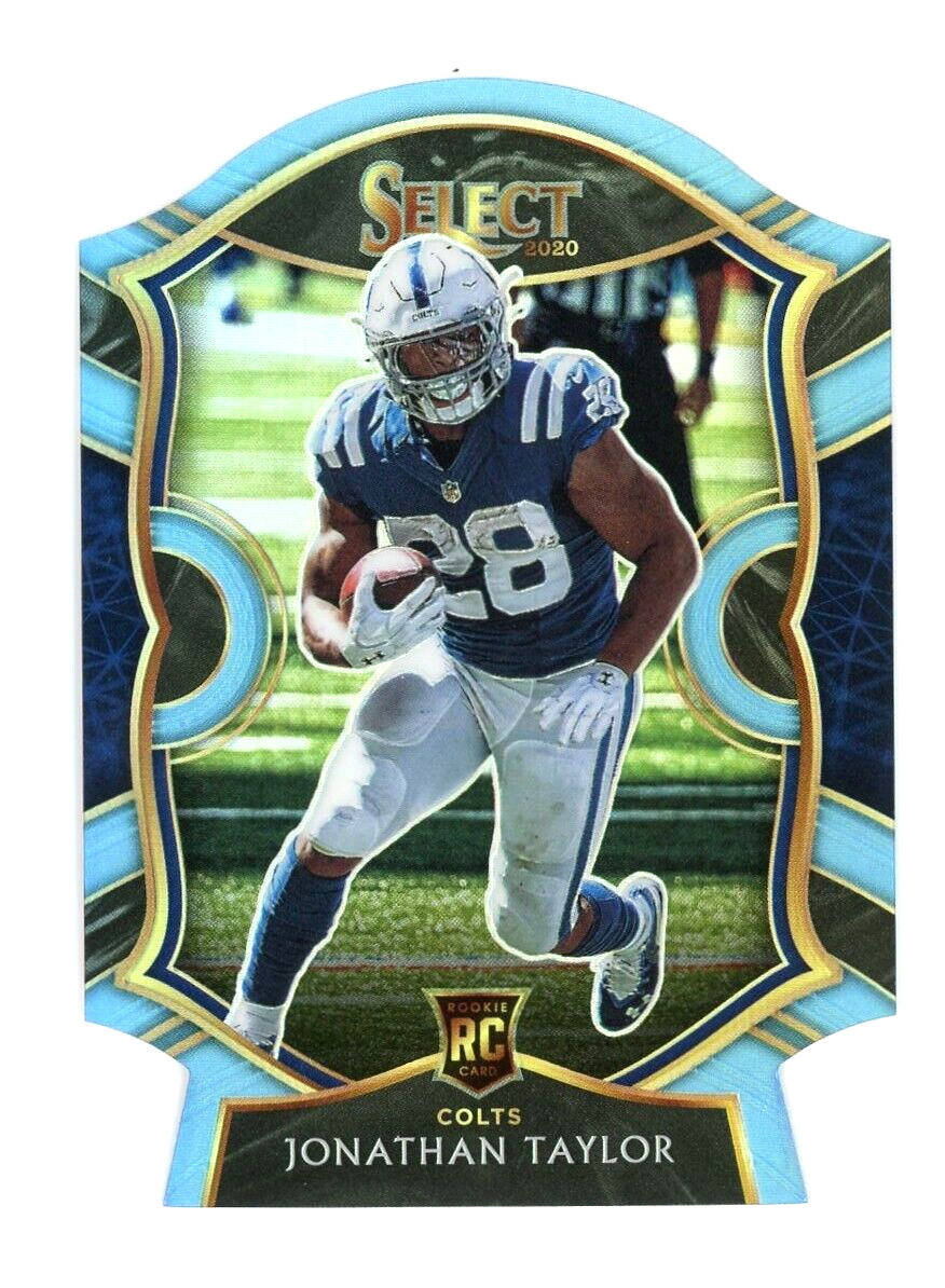 2020 Panini Select Concourse Light Blue Prizm Die-Cut Jonathan Taylor Rookie RC
