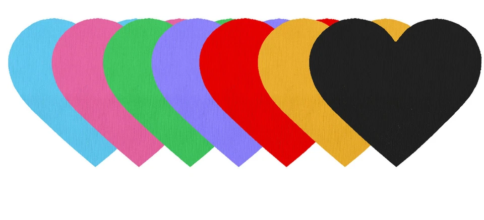 THE TEXTILE ROOM Poly Cotton Iron/Sew on Knee/Elbow/Applique Patch Crafts/Jeans/Cards HEART x 2