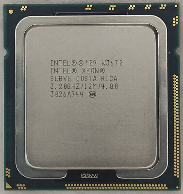 Intel Xeon W3670 LGA 1366 CPU Processor 3.2 GHz/12M/4.8GT/s Hexa/6-Core