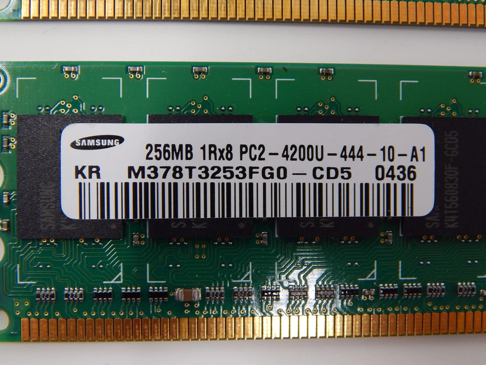 Samsung RAM Memory 2X 256MB PC2 4200U 444 Desktop Memory KR M378T325FG0-CD5  - Image 4 of 4