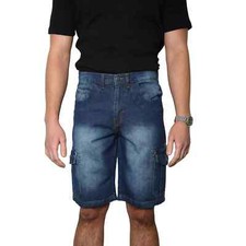 Mens Denim Shorts 100% Cotton Regular Fit Half Pants Jeans Cargo Shorts (171819)