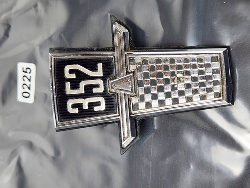 1965 FORD GALAXIE 500 352 FENDER EMBLEM P/N C5AB-16228-A GENUINE OEM ...