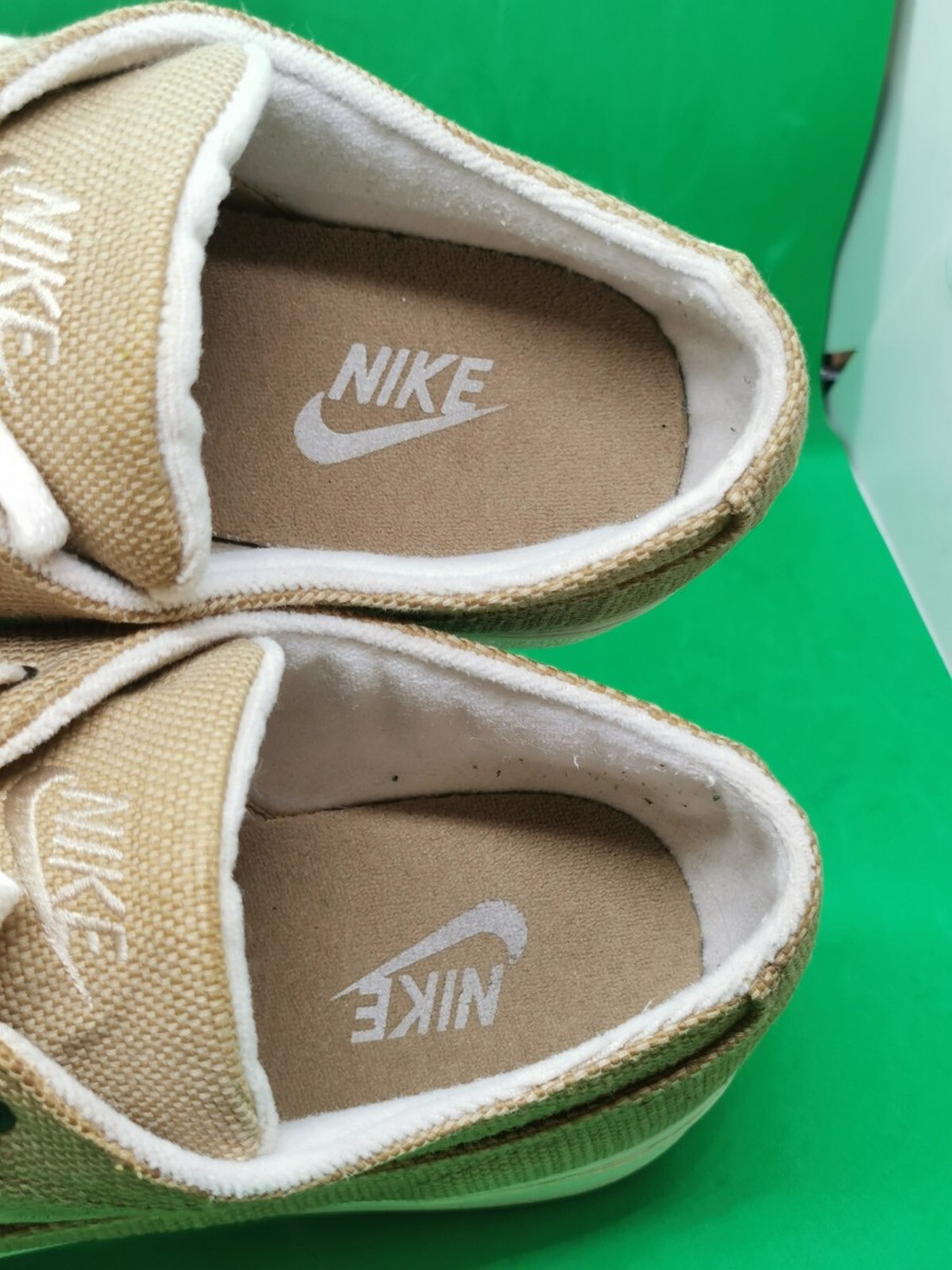 RARE Vintage Nike GTS Tan Swoosh Canvas Men display picture 2