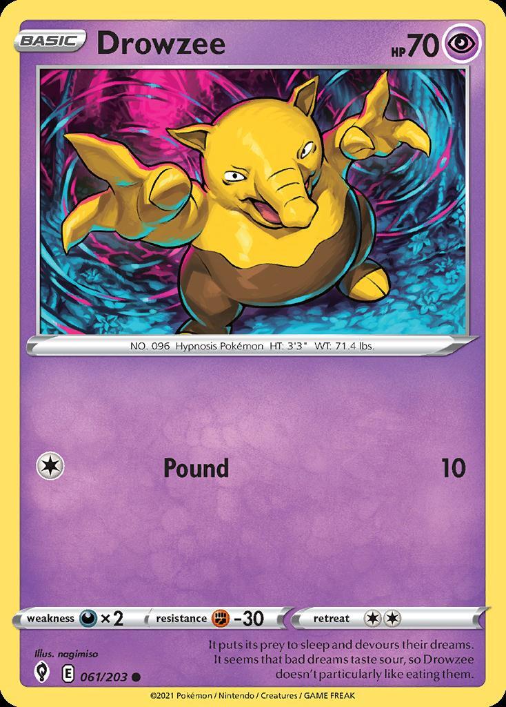 Pokemon Drowzee (61/236) Evolving Skies NM