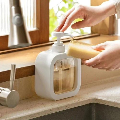 300ml & 500ml Plastic Soap Dispenser | Empty Pump Bottle for Bathroom UK - Picture 3 of 9